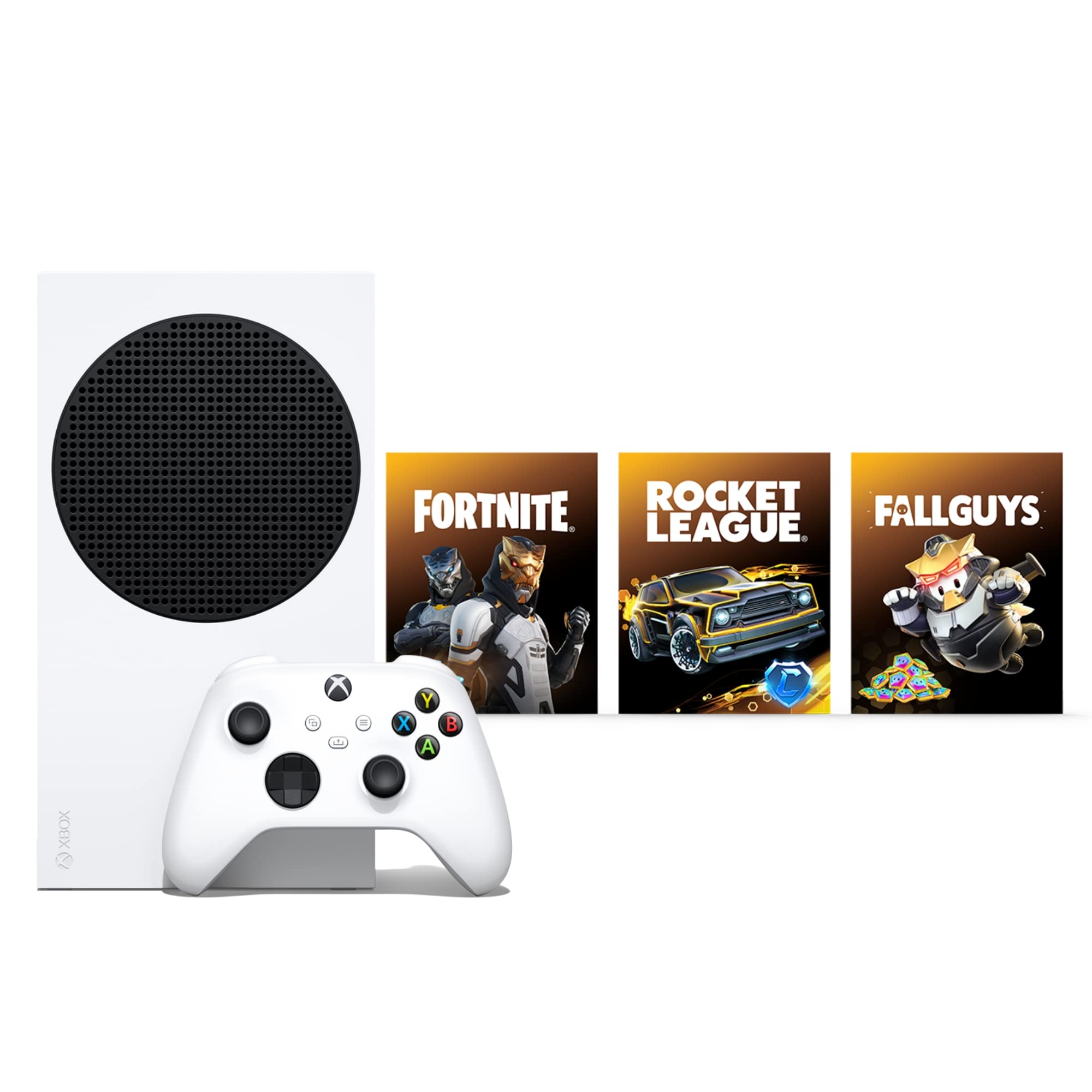 Xbox Series S – Gilded Hunter Bundle – In-game cosmetics for Fortnite, Rocket League, Fall Guys – 512GB All-Digital Gaming Console – 1440p Gaming – 4K Streaming – Robot White