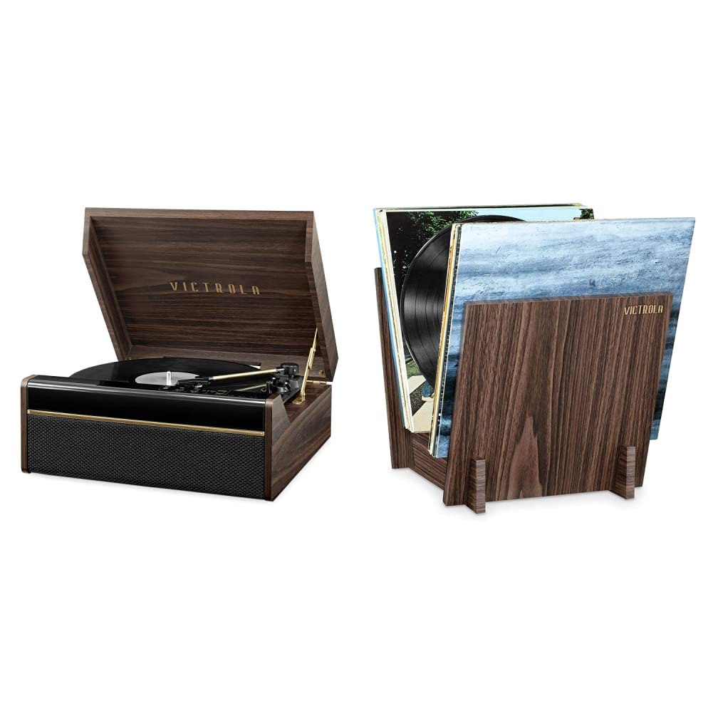Victrola's 3-in-1 Avery Bluetooth Record Player with 3-Speed Turntable & Record Holder (Bridge) (VA-33-ESP-SDF)