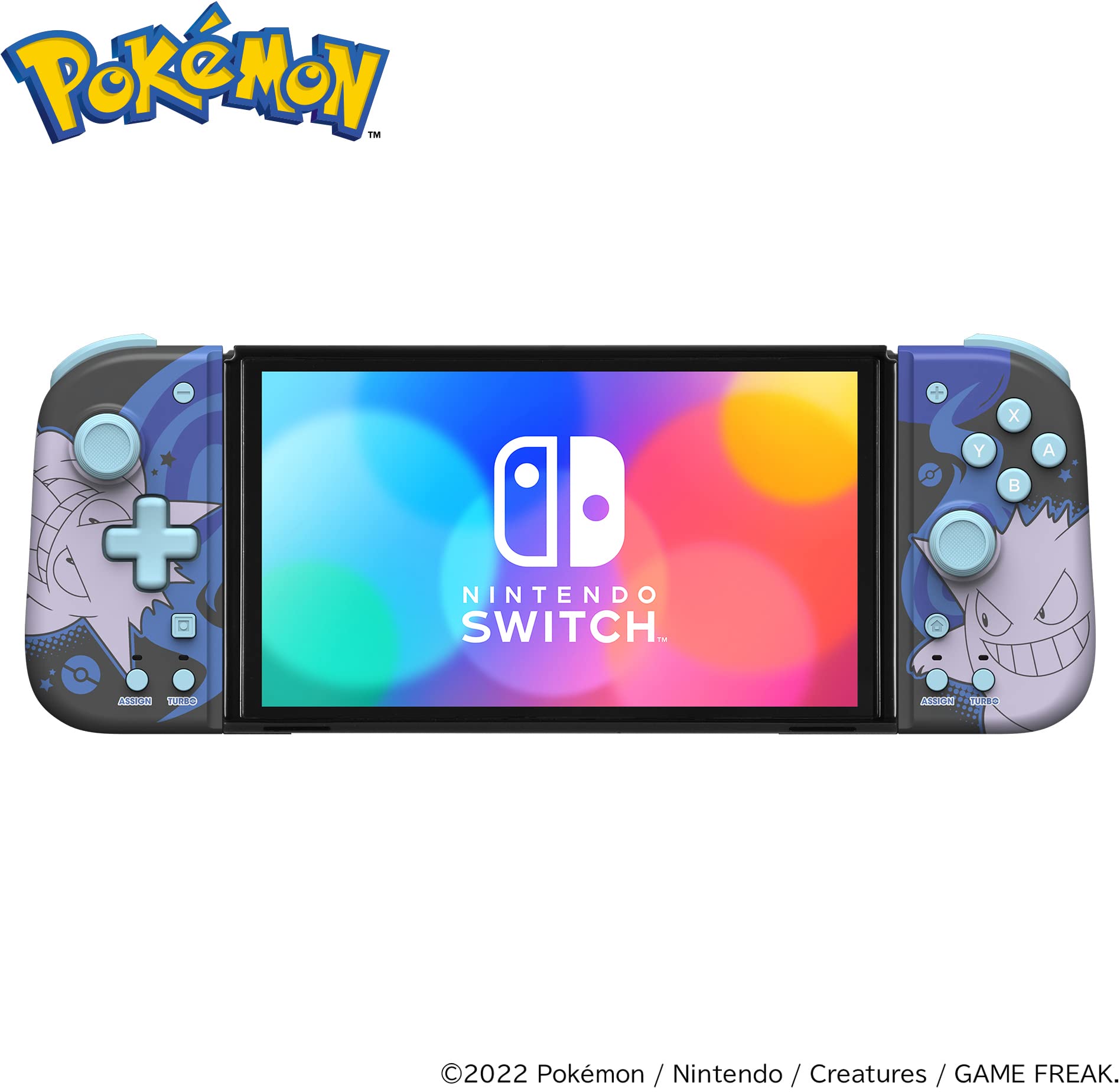HORI Nintendo Switch Split Pad Compact (Gengar) - Ergonomic Controller for Handheld Mode - Officially Licensed by Nintendo & Pokémon