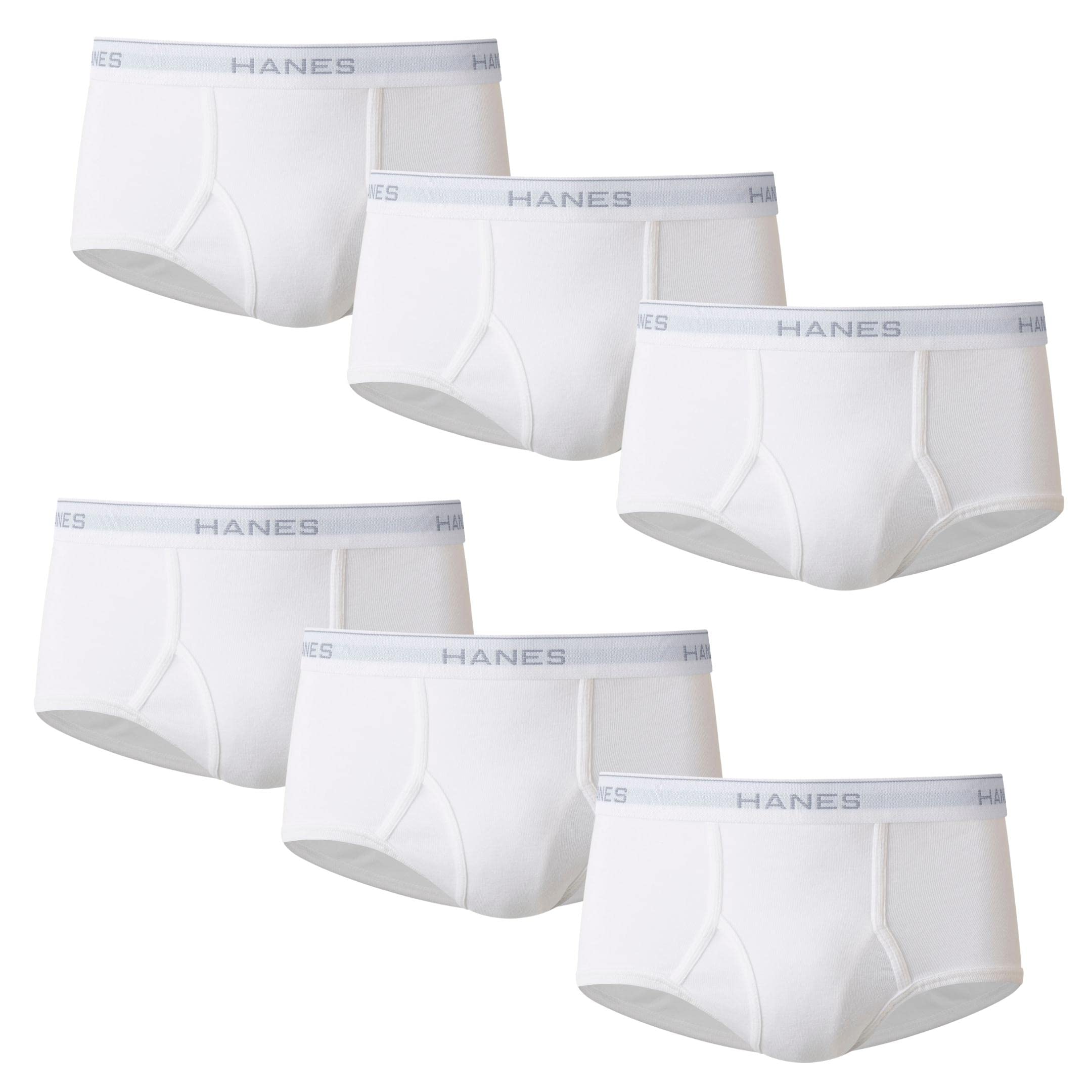 Hanes Calzoncillos blancos sin etiqueta para hombre con cintura ComfortFlex, varios paquetes disponibles