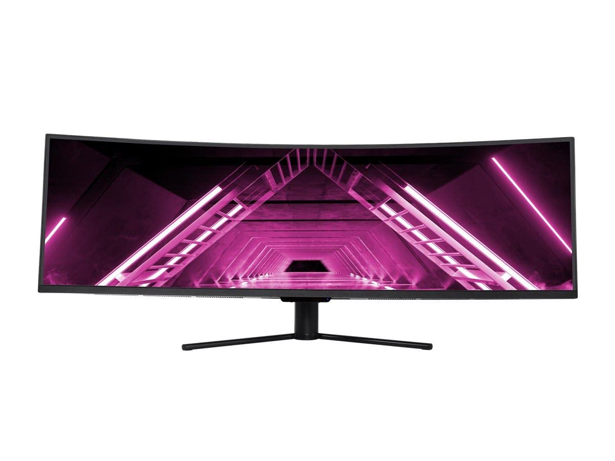 Monoprice Curved Gaming Monitor - 49 Inch, 120Hz, 4ms, 5120x1440p, 32:9, DQHD, 1800R, Adaptive Sync, VA with Quantum LCD - Dark Matter Series
