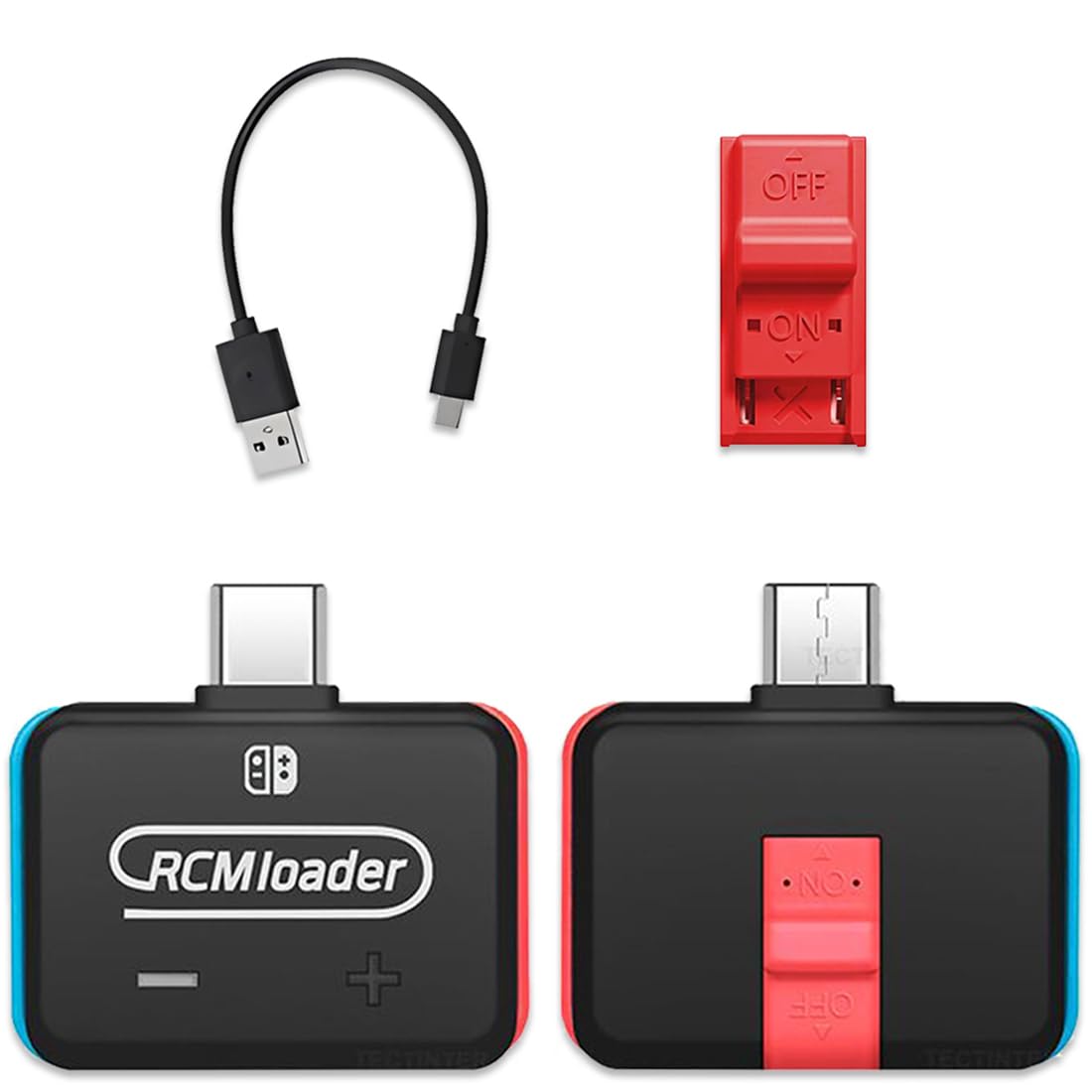 RCM Loader, Switch RCM Loader Payloads Injector Tool Sets, RCM Jig Boot into CFW for Switch, Built-in ReiNX, SX and Hekate Including Injector, Jig, Micro USB Cable