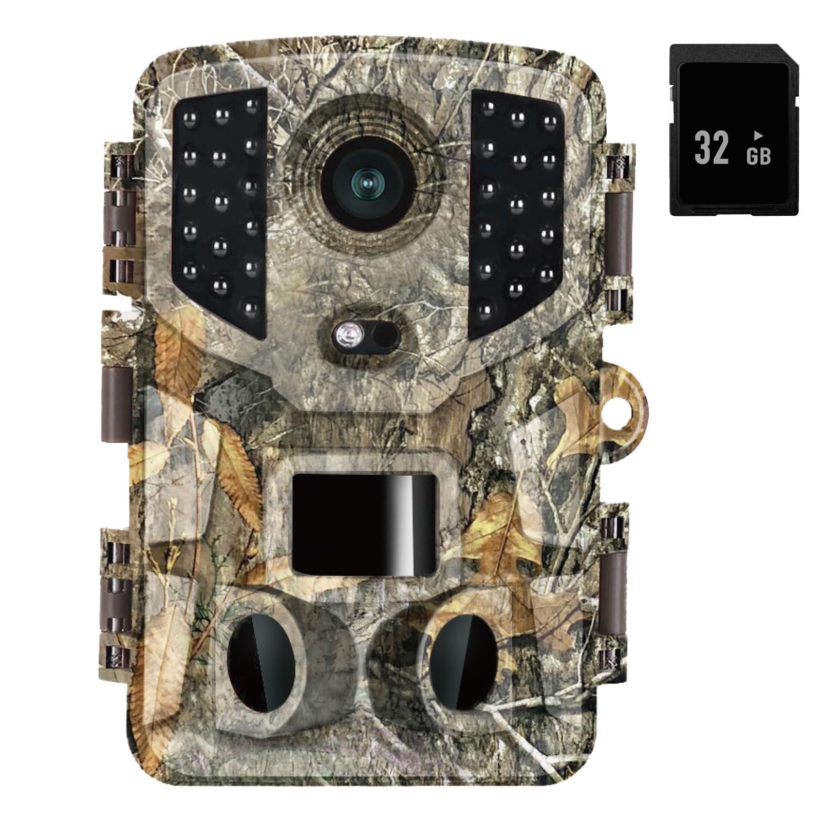 Trail Camera 1080P 24MP IP66 Waterproof with Night Vision Clear 100ft Motion Activated 0.1s Trigger Time Continuous Shooting LCD with Glow Hunting Gear Trail Game Camera