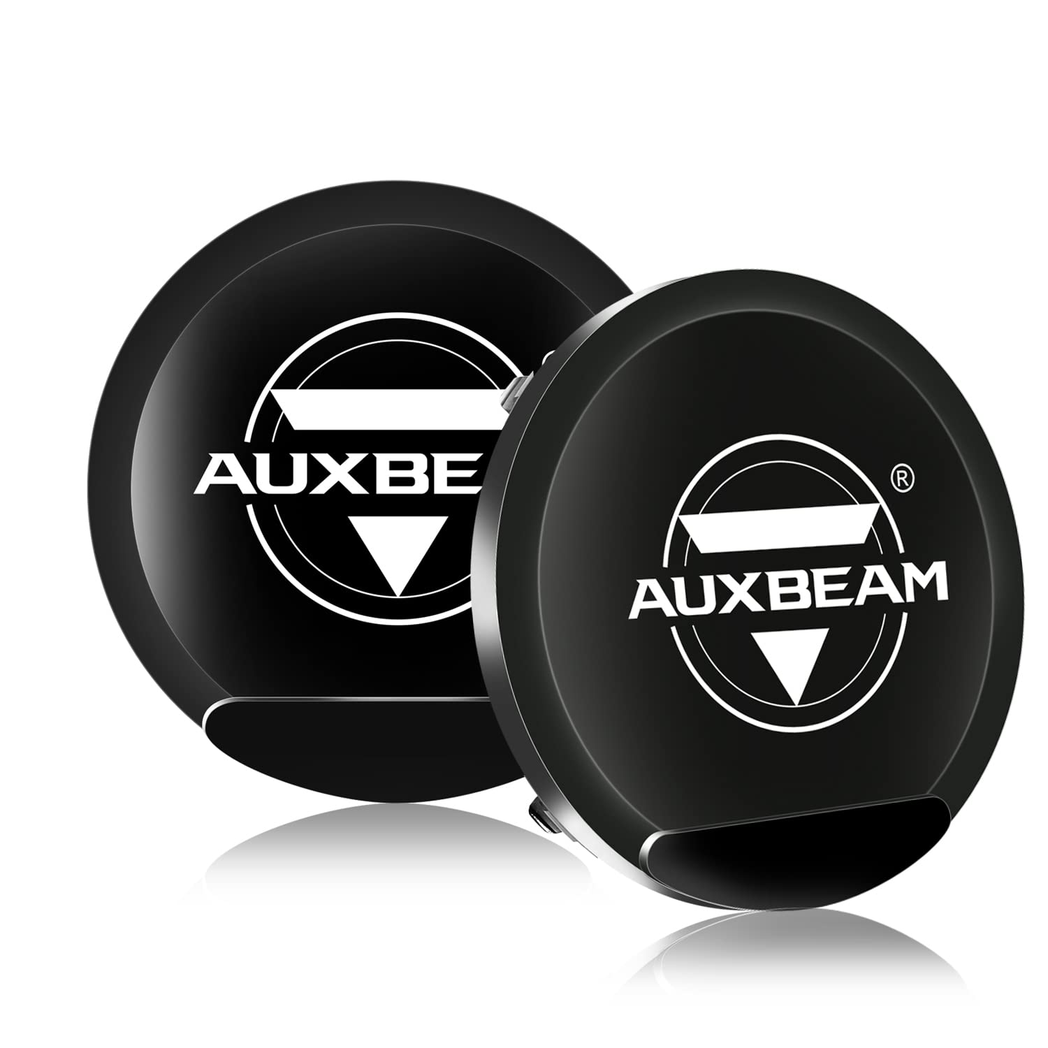 Auxbeam 9 inch Round Offroad Light Covers, Black Protective Covers with Logo Waterproof Dustproof Plastic PC Lens for 9" Off Road Driving Pods Light Bar, Pair