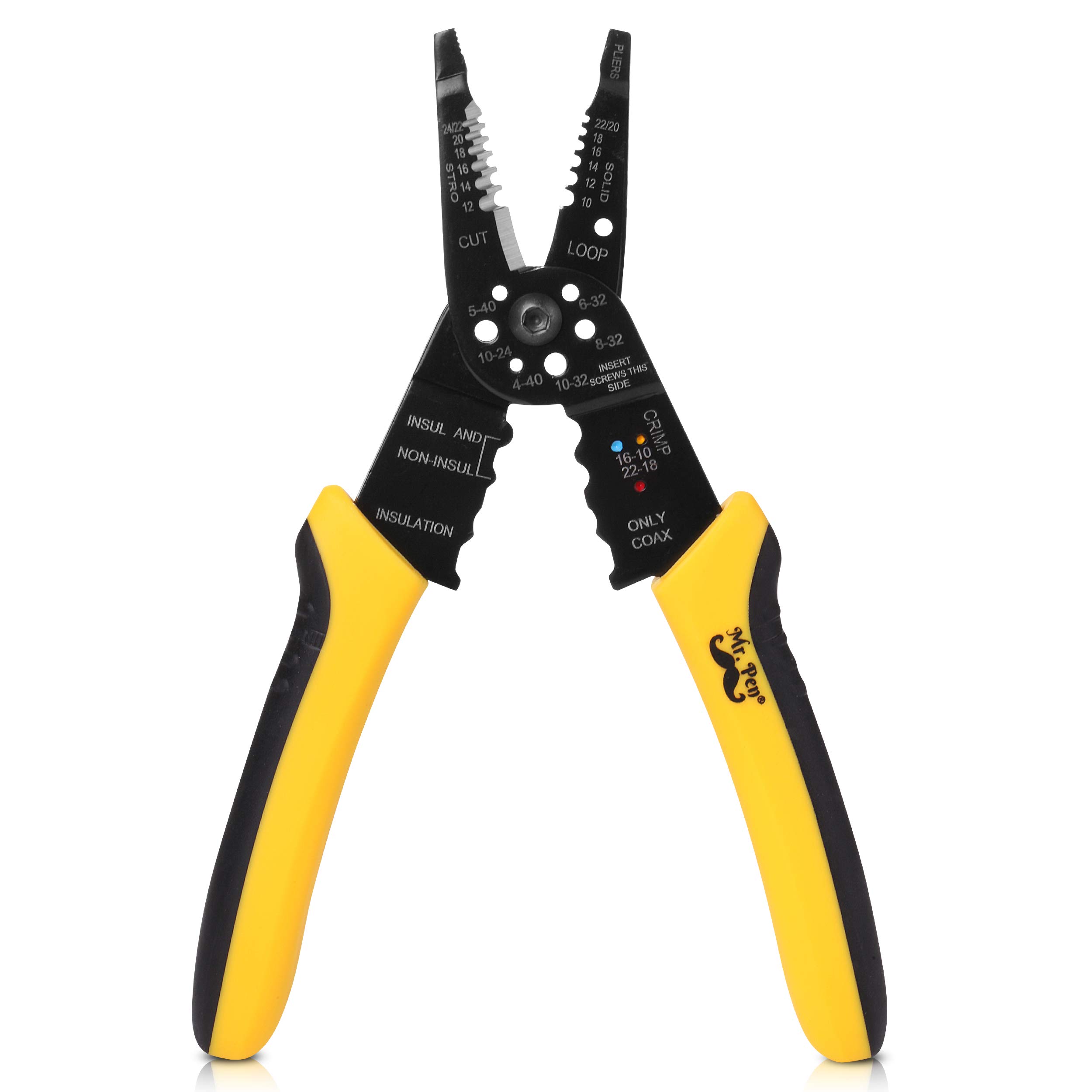 Mr. Pen- Wire Stripper, 8 inch, Wire Cutter, Wire Stripper Crimper, Wire Stripping Tool, Cable Stripper, Wiring Tools, Wire Crimping Tool