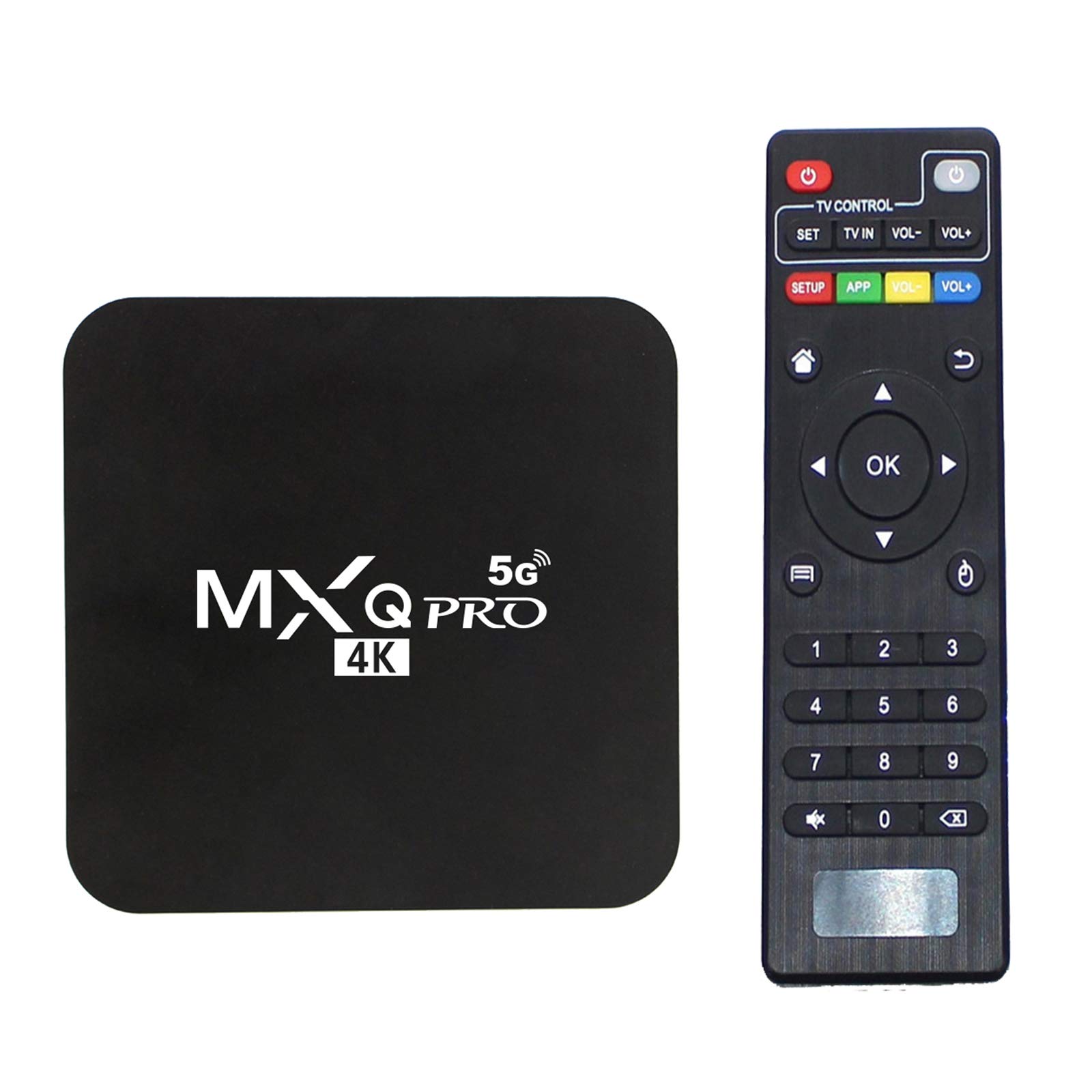 MXQ Pro 5G Android 11.1 TV Box 2022 versión actualizada Ram 2GB ROM 16GB Android Smart Box H.265 HD 3D doble banda 2.4G/5.8G WiFi Quad Core Home Media Player