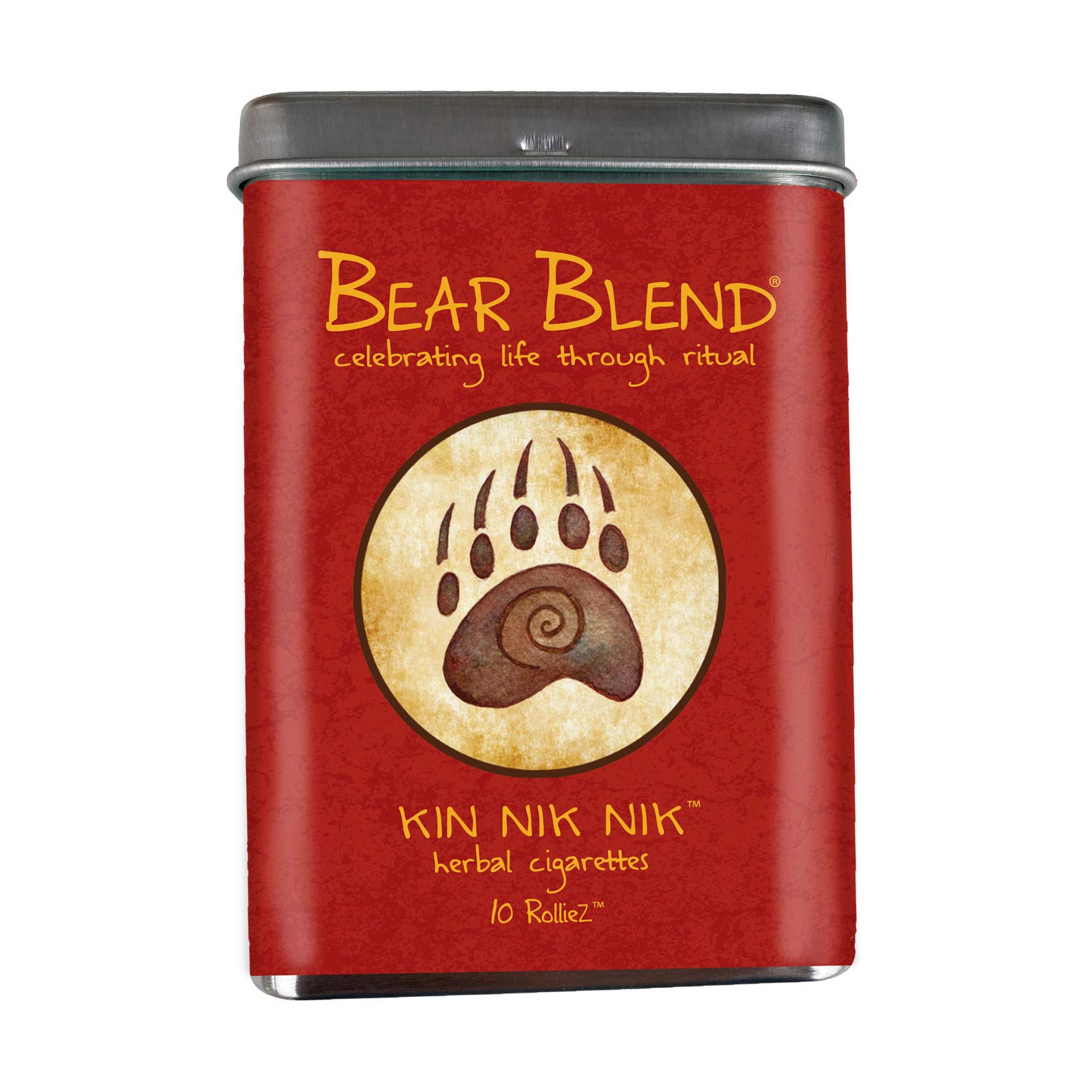 Bear Blend Organics Kin Nik Nik Rolliez, 10 Rolliez - Herbal Cigarettes Tobacco Free Nicotine Free Tobacco Alternative - Herbal Smoke Cigarettes - Herbal Smoking Blend - Smokable Herbs