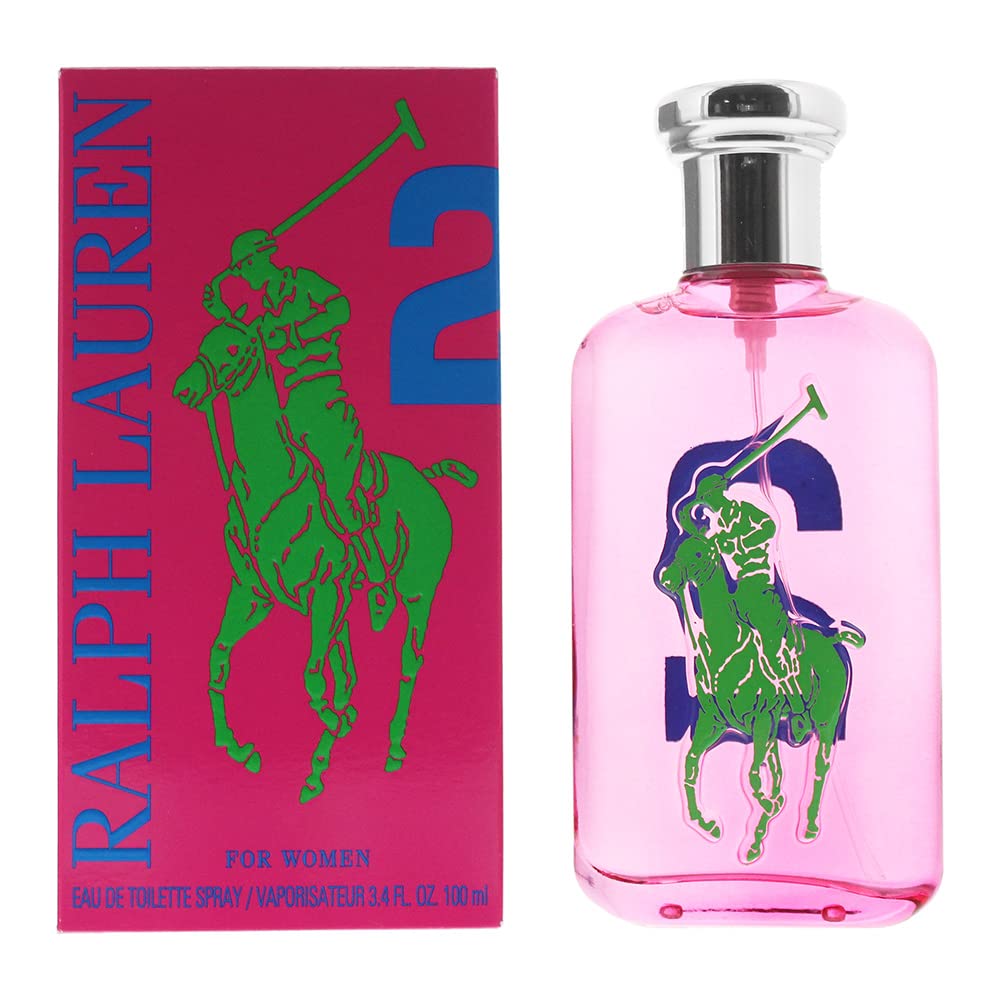 Ralph Lauren Polo #2 Big Pony for Women Eau de Toilette Spray, Cranberry & Floral, 3.4 Fl Oz
