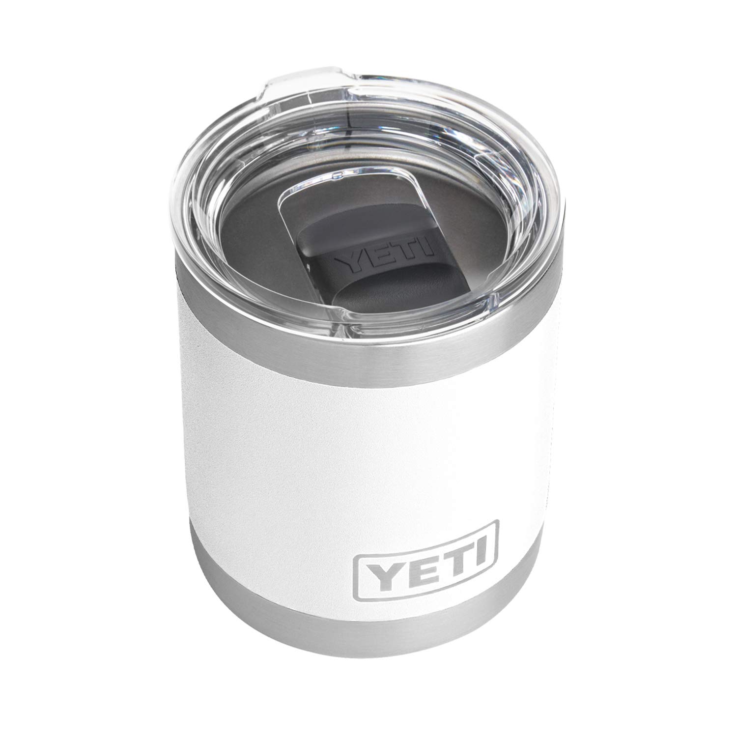 YETI Rambler 10 oz Lowball, Vacuum Insulated, Stainless Steel with MagSlider Lid, White