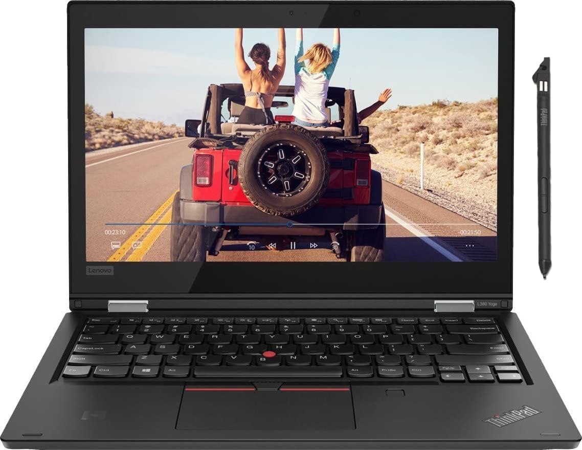 Lenovo ThinkPad L380 Yoga 2 en 1, visualización táctil FHD de 13.3 pulgadas, Intel Core i7-8550U, 16 GB de RAM, 512 GB SSD, lector de huellas dactilares, teclado retroiluminado, Windows 10 Pro (reacondicionado)