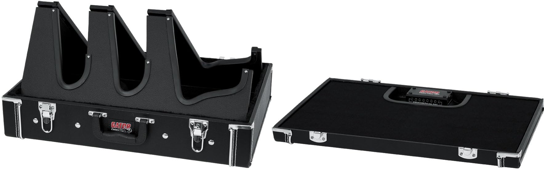 Gator Cases Gig Box Jr. - Tablero de pedal con soporte de guitarra integrado 3 veces | Se adapta a la mayoría de guitarras eléctricas y acústicas; superficie del pedal de 21.5 x 15 pulgadas (GW-GIGBOXJR)