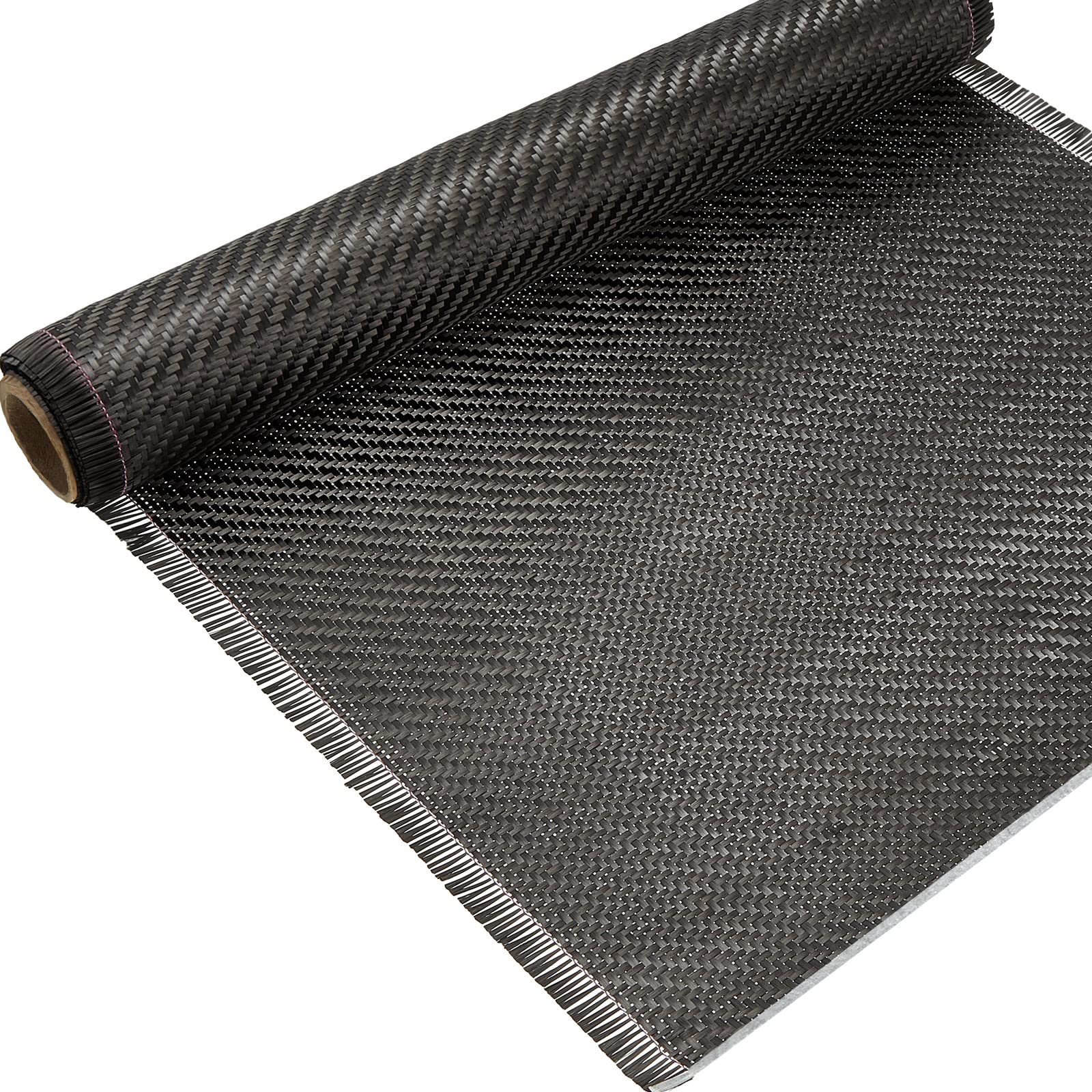 6.5ft x 12" Carbon Fiber Fabric Roll Pure Fabric Carbon Fiber Sheet 2 x 2 Twill Weave 3k/220g for Cars for Structural Reinforcement on Concrete Walls, Basements, Boats (1 Roll)