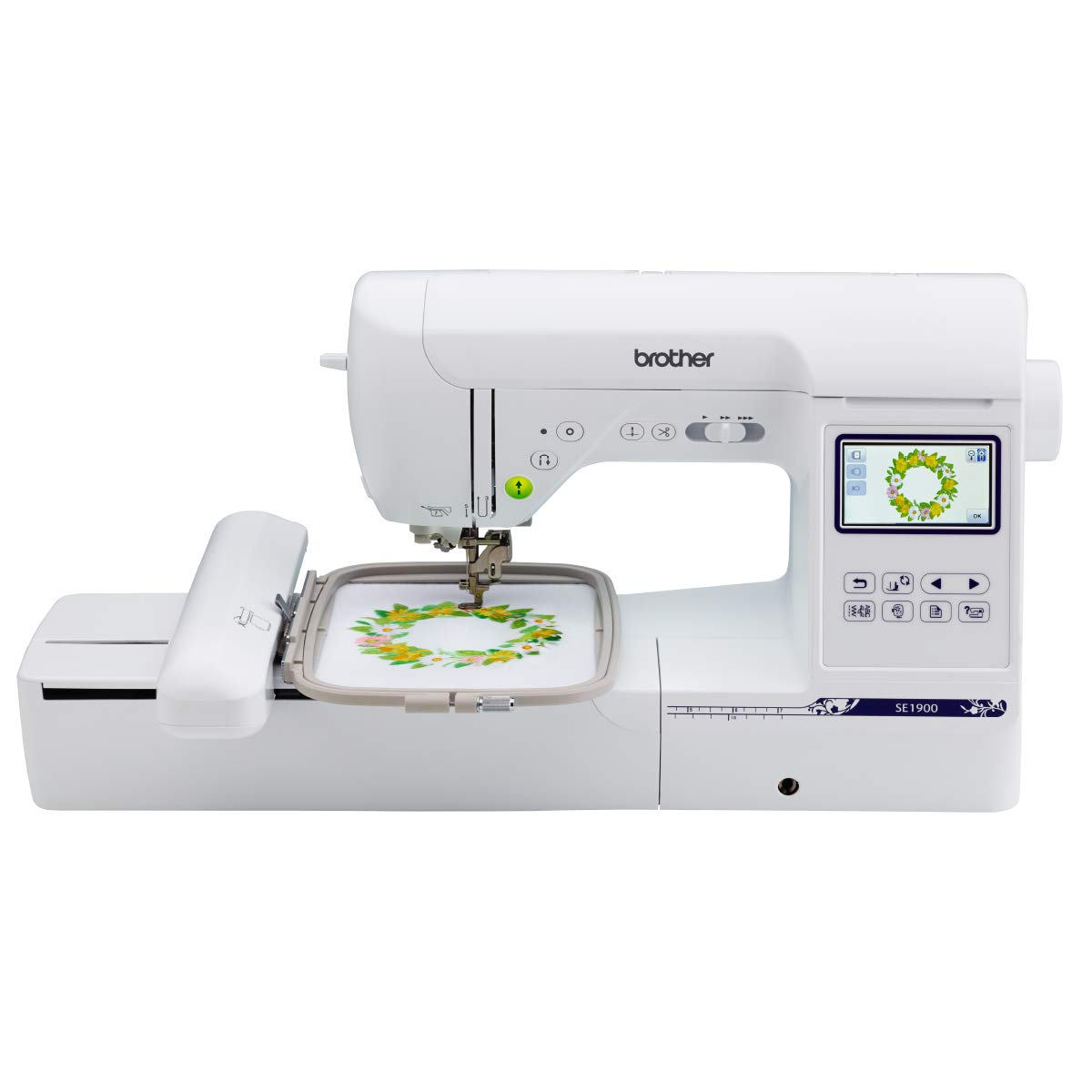 Brother Embroidery Machine, SE1900, 138 Embroidery Designs, 240 Built-in Sewing Stitches, Computerized Sewing and Embroidery, 5" x 7" Embroidery Area, 3.2" LCD Touchscreen Display, 8 Included Sewing Feet