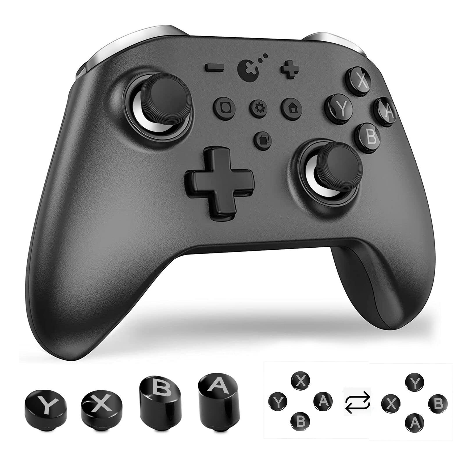 GuliKit KingKong 2 Pro Controller, Hall Joystick Bluetooth Wireless Controller for Switch/Switch OLED/PC/Android/MacOS/IOS/Steam Deck - No Deadzone, No Drifting, APG Button, Vibration- Black