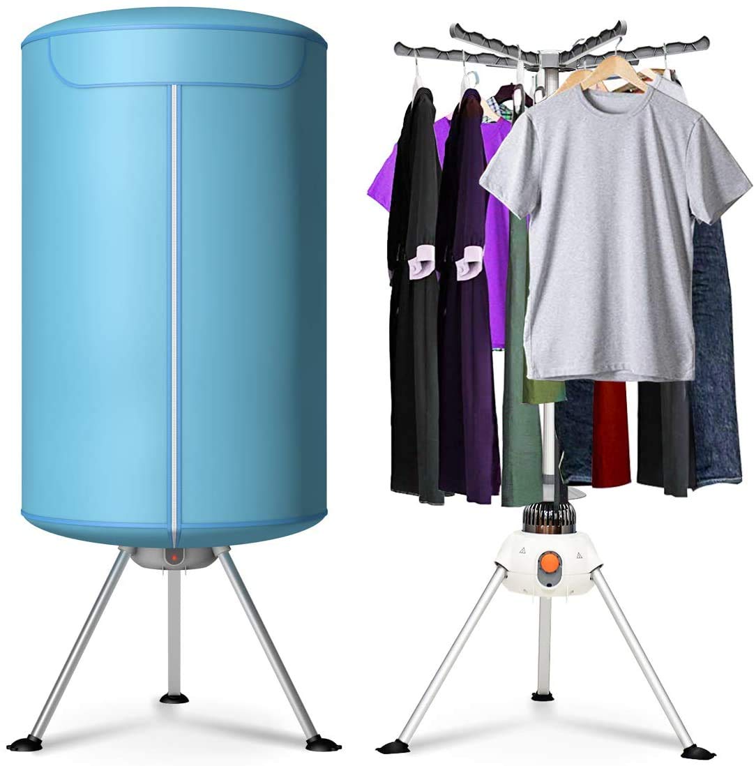 COSTWAY Portable Clothes Dryer, Ventless Laundry Dryer, Hot Drying Machine with Heater for Home & Dorms