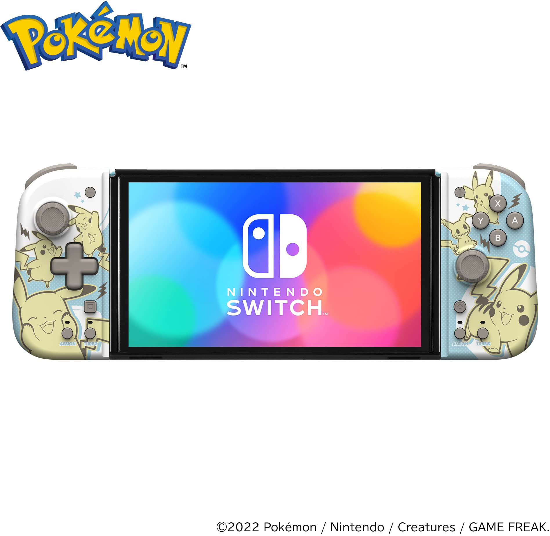 HORI Nintendo Switch Split Pad Compact (Pikachu & Mimikyu) - Ergonomic Controller for Handheld Mode - Officially Licensed by Nintendo & Pokémon
