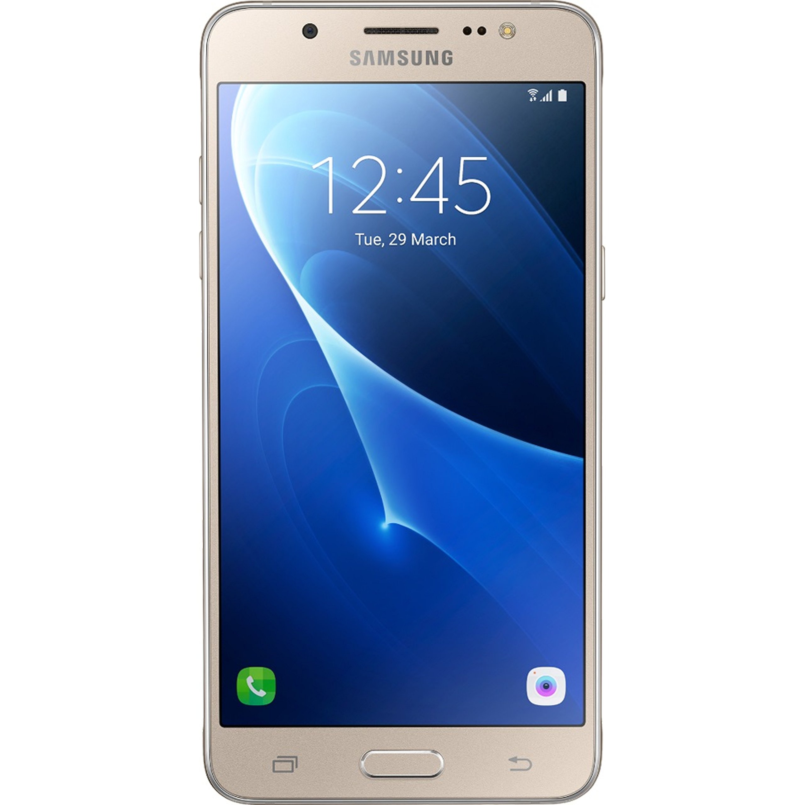 Samsung SM-J510M Galaxy J5 J510M/DS 16GB Gold, 5.2", Dual Sim, Factory Unlocked Phone, No Warranty - International Version