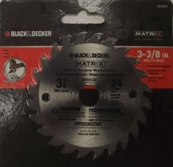 Black and Decker BDA8324 Hoja de sierra de carburo de matriz 3-3/8" x 24 dientes