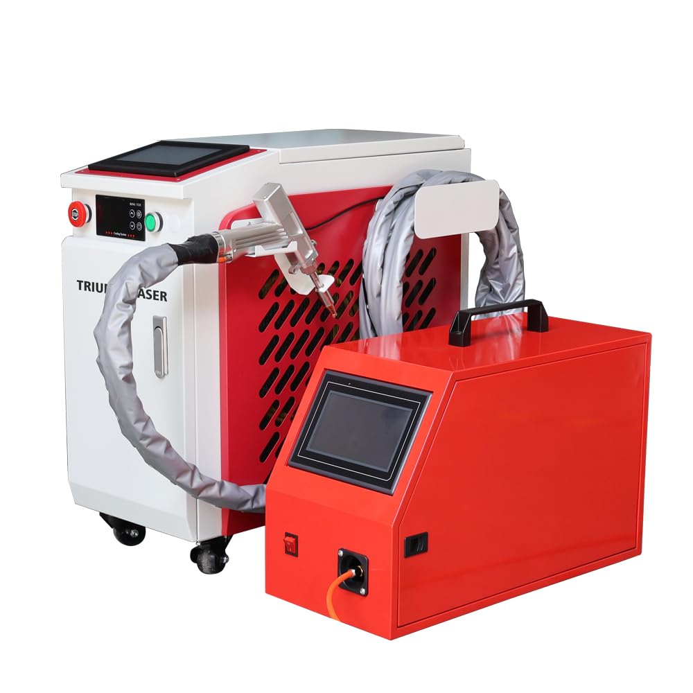 Triumph 1500W 4 in 1 Integrated Fiber Laser Welding cleaning rust remover Machine 220V Single Phase Handheld Laser Welder Machine with Auto Wire Feeder Cable Length 10m (1500, Watts) (1500, Watts)