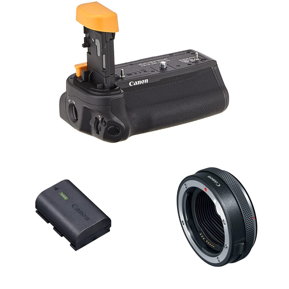 Canon BG-R10 (4365C001) & LP-E6NH (4132C002) & Mount Adapter EF - EOS R, Compatible with EOS RP, EOS R, EOS R6, EOS R5