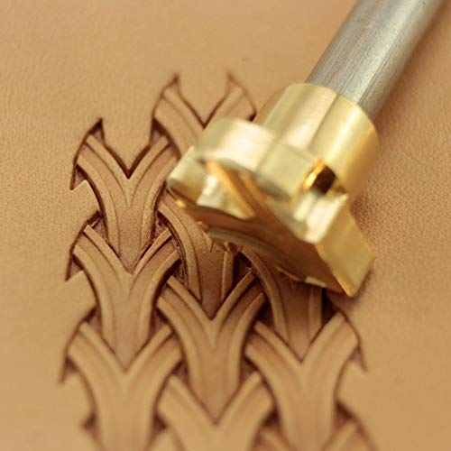 Leather Stamp Tool Basket Weave Stamping Working Carving Punches Tools Craft Saddle Brass #163B